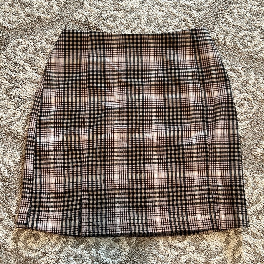 Plaid mini skirt